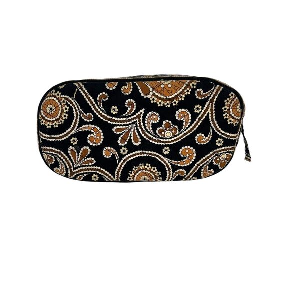 VERA BRADLEY Caffe' Latte Black Brown White Sherry Bag Small Tote Purse Shoulder - Picture 2 of 8